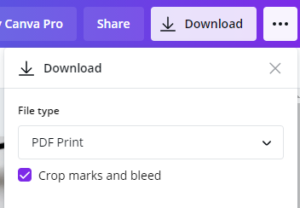 how to supply artwork for print in Canva