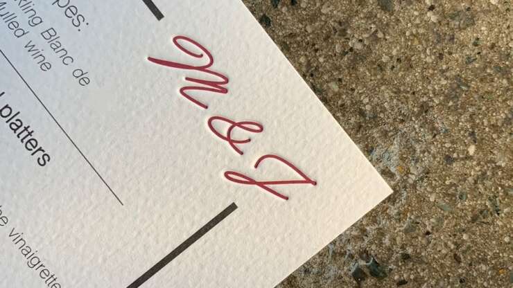 deboss emboss wedding invitation special print finishes